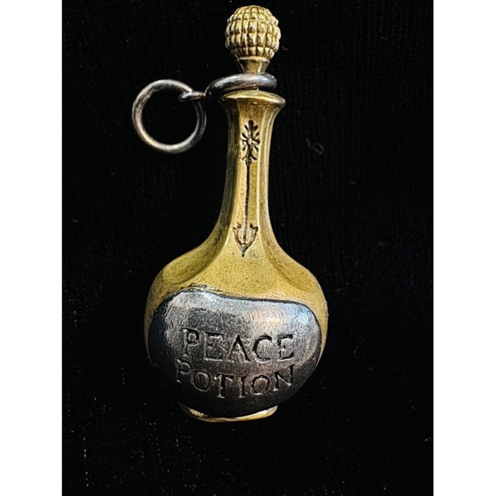 Waxing Poetic Peace Potion Bottle Sterling Silver Pendant